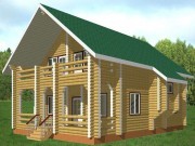 Проект деревянного дома из оцилиндрованнго бревна Танго Проект деревянного дома из оцилиндрованнго бревна Танго