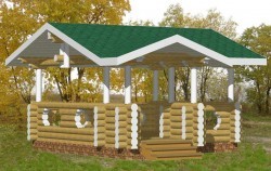 Беседки из оцилиндрованного бревна