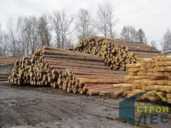 Хранение оцилиндрованного бревна и срубленной древесины