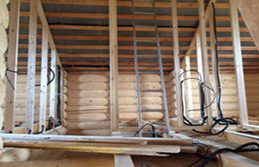 Перегородки в доме из оцилиндрованного бревна Перегородки в доме из оцилиндрованного бревна