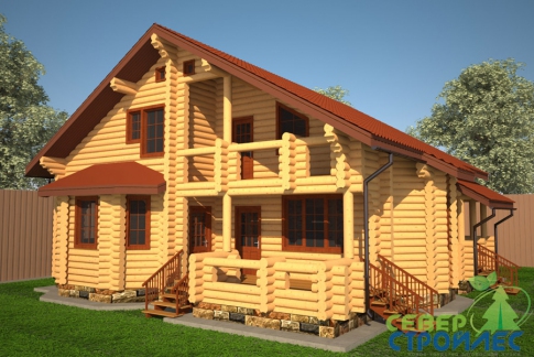 Дом из бревна Б48 Лучезарный-2 Дом из бревна Б48 Лучезарный-2