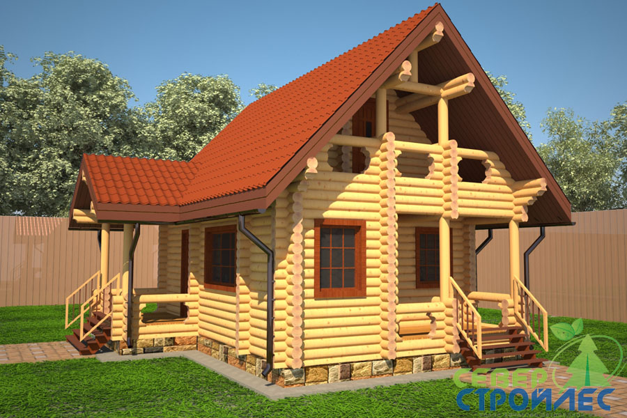 Фотография деревянного дома «Рай для двоих»
